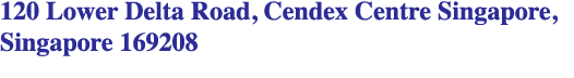 120 Lower Delta Road, Cendex Centre Singapore, Singapore 169208